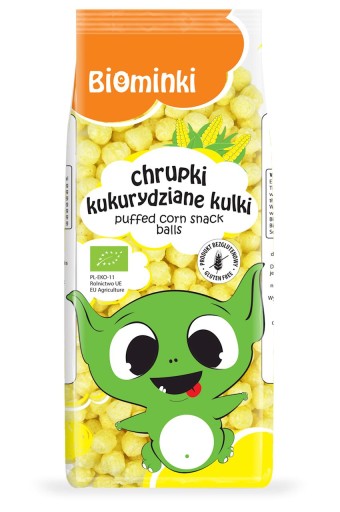 Kukuričné chrumky, bezlepkové bio guľôčky, 60 g B