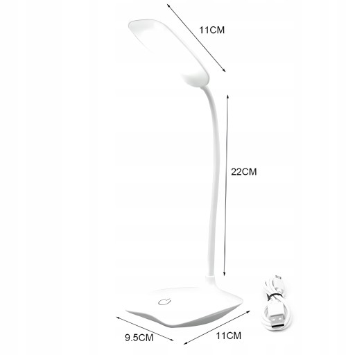 LAMPA DO ŠKOLSKEJ POLOHY 18 LED USB DOTYKOVÁ BEZDR