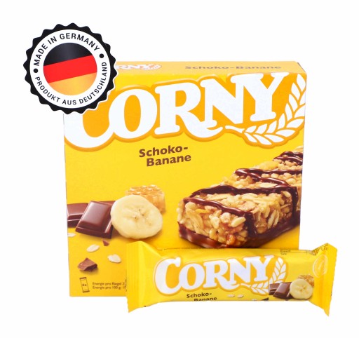 CORNY Banánová čokoládová energetická tyčinka 6 kusov