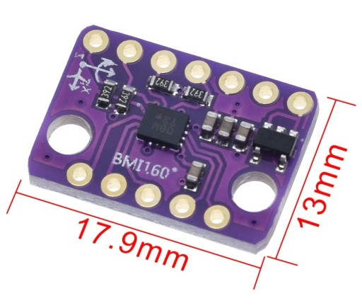 581 GY-BMI160 6-osový akcelerometer s gyroskopom Arduino