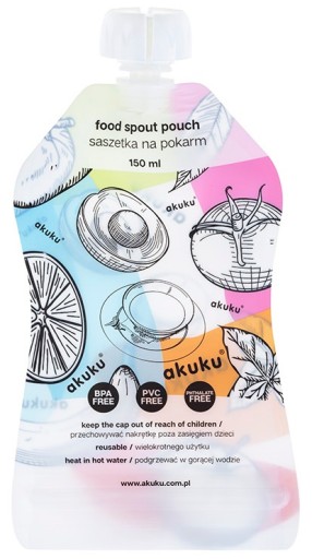 OPÄTOVNE POUŽITEĽNÉ SÁČKY NA POTRAVINY VRECKÁ 150ml AKUKU 5ks