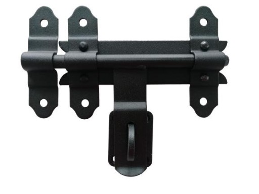 Závora zatvárania garážovej brány 150mm, lakovaná na čierno