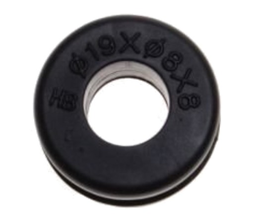 Montážna gumená okrúhla káblová priechodka 19 x 9 x 8 mm