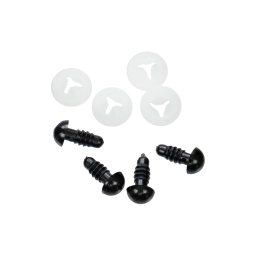 5 párov = 10 ks bezpečných očí, 9mm čierne oči pre maskotov