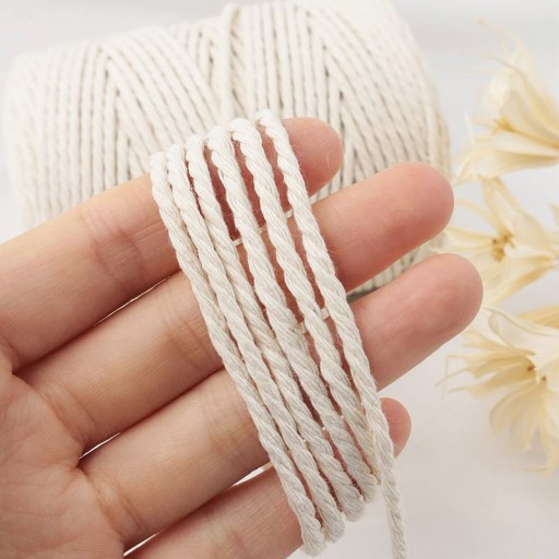 BAVLNA BAVLNA RAD NA REZANÉ MÄSO, BALENIE BIELY MACRAME 45m