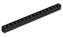 LEGO 2465 BRICK 1x16 čierna NOVINKA (6g)