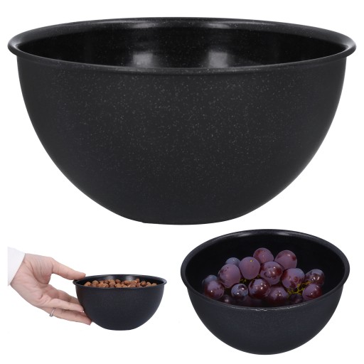 MISKA NA OBALU PLASTOVÉ MISKY 0,75L ČIERNA KUCHYŇSKÁ MISKA 15CM