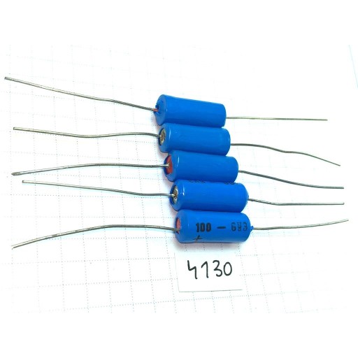 Tantal 100uF 6,3V 8x21 Unitra-Elwa axiálne x2