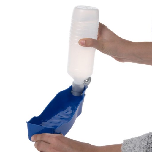 Cestovná fľaša so sklopnou miskou, 0,5 l