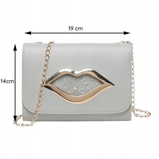 Kabelka Little Angel Clutch dámska šedá USTA zlatá