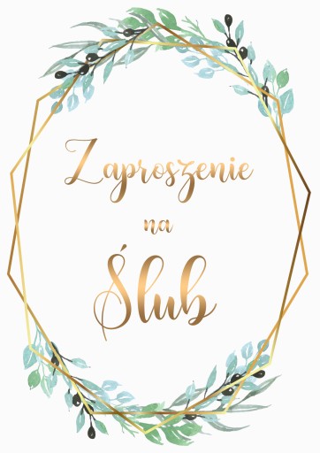 SVADOBNÉ POZVÁNKY NA SVADBU Boho Gold Olives