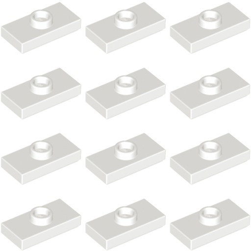 LEGO Plate Mod 1x2 biela 6051511 15573 - 12ks