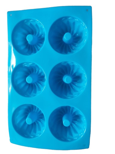 Silikónová forma na pečenie na muffiny, cupcaky, donuty, mraziace cupcaky, 6ks
