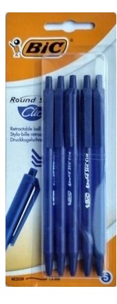 BiC guľôčkové pero okrúhle Stic Clic modré 5 ks