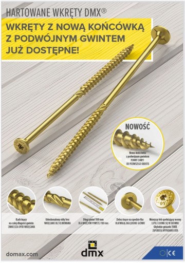 TESÁRSKE SKRUTY DO DREVA CS 3,5X45 TORX PROTIHLAVICE DOMAX 200KS