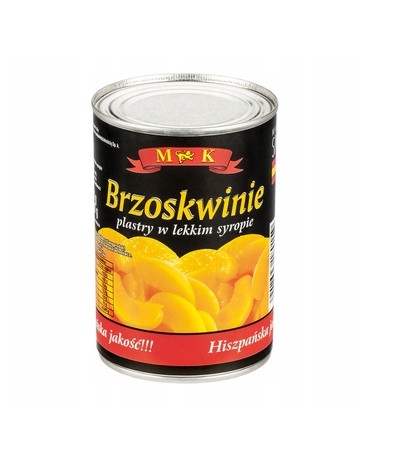 Broskyňové plátky v sirupe 420g MK