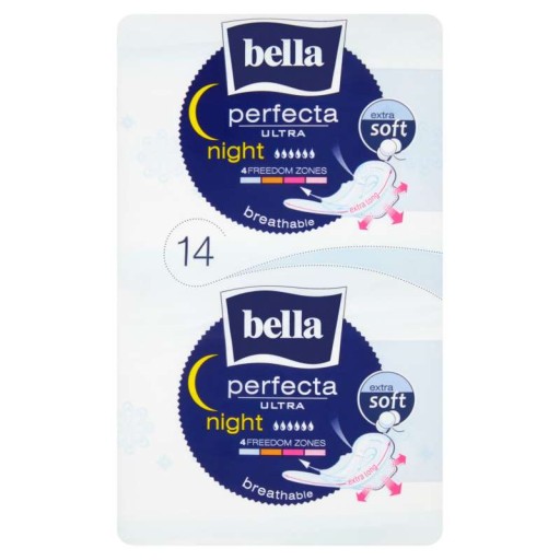 BELLA Perfecta Night Extra Soft hygienické vložky 14 ks