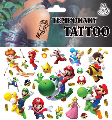 UMÝVAJÚCE TETOVANIE PRE DETI SUPER MARIO BROS CG244