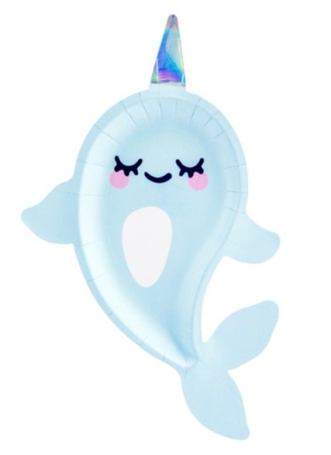 Papierové taniere Narwhal Morski Świat, 6 kusov
