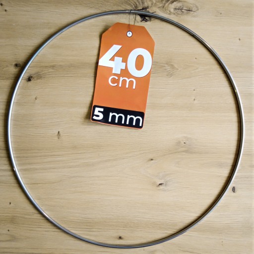 SILVER HRUBÝ kovový ráfik kolesa, 40 cm, 5 mm