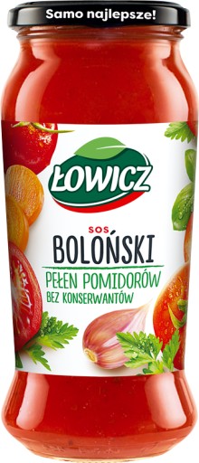 Łowicz Bolognese omáčka plná paradajok v tégliku 3 x 500g