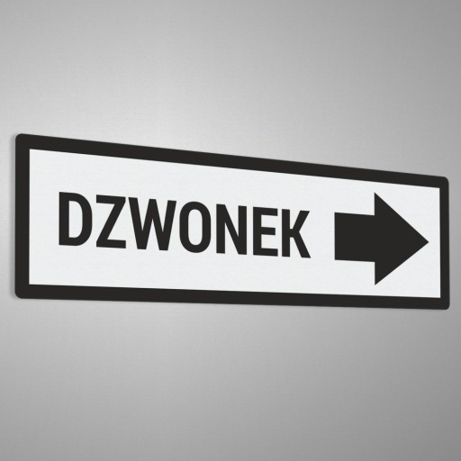 Zvonček Right Arrow - samolepka 4,5x15