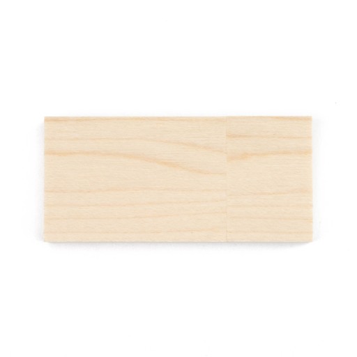 Široký drevený prívesok Svetlé drevo - javor 4 GB USB 2.0 + GRAVÍROVANIE LOGA