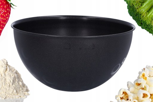 PLASTOVÁ MISKA, čierna, s vrchnákom, 6l, na skladovanie kuchynských potravín