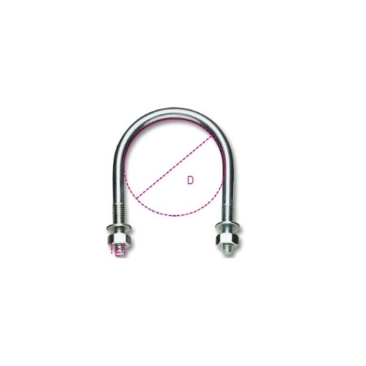 DRŽIAK TYČE PRE POTRUBIE (CYBAND) POZINKOVANÉ 43 mm (1,1/4), ZÁVIT M6 ROBUR