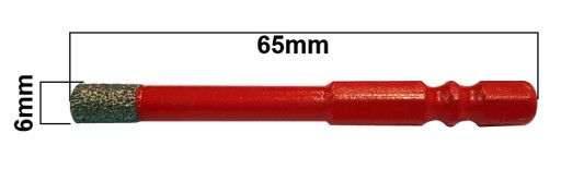 OTVOROVÁ PÍLA DIAMANTOVÁ VŔTAČKA VŔTAČKA 6mm PRE ŠESTINÁSTROVÚ keramiku