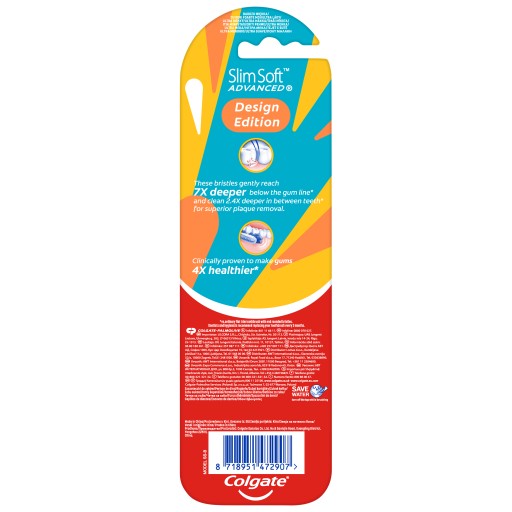 Zubná kefka COLGATE Slim Soft Advanced 2 kusy + ZADARMO