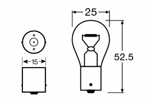 SENSO P21W 24V 21W BA15s ŽIAR