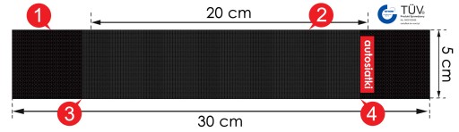 Samostatný suchý zips - Držiak na suchý zips do kufra - 40 cm
