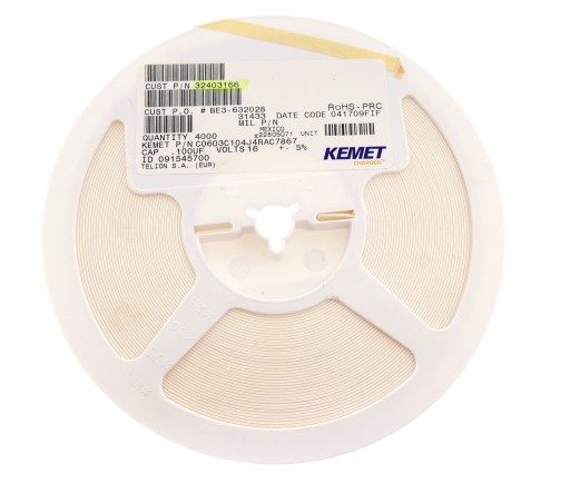 Keramické SMD 0,1uF 100nF 5% 16V DC 100ks.