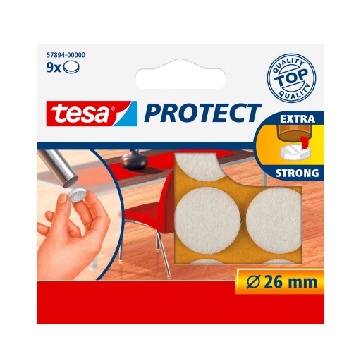 Plstené podložky na stoličky tesa table 22mm 12 ks