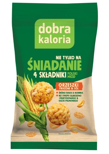 Raňajkové guľky, pražené arašidy a soľ 32g DOBRÉ KALÓRIE