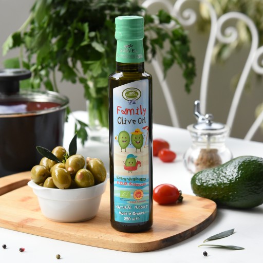 KORVEL Olivový olej - Premium Family BIO CHOP Kalamata EVOO, 250 ml