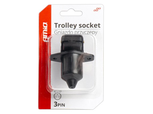 AMIO Elektrická zásuvka 3 PIN, 3-pinový konektor AMIO-03212