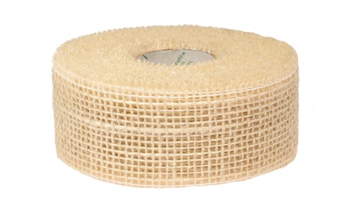 Stuha stužená bielená jutová 5cm 10m