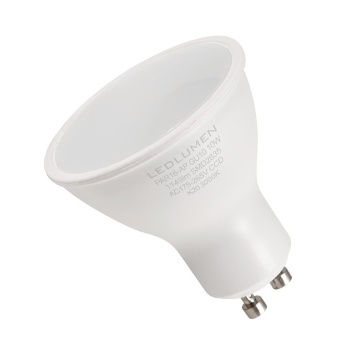 GU10 PAR16 LED žiarovka 10W=80W 1149lm CCD Úspora energie bez blikania