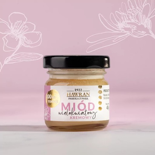 Krémový multikvetový med 45g, surový
