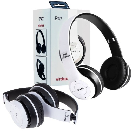 BEZDRÔTOVÉ SLÚCHADLÁ BLUETOOTH DO UŠÍ P47 MP3