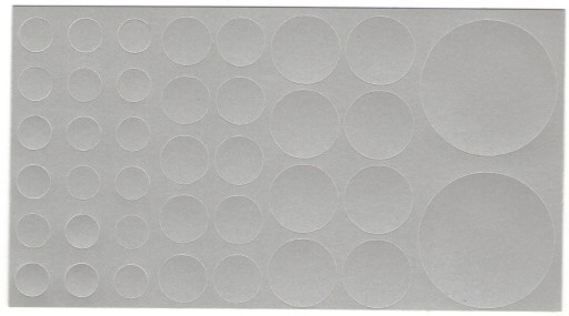 Samolepiace viečko hliníkové MIX veľkosti 10mm 14mm 20mm 40mm 1 ks