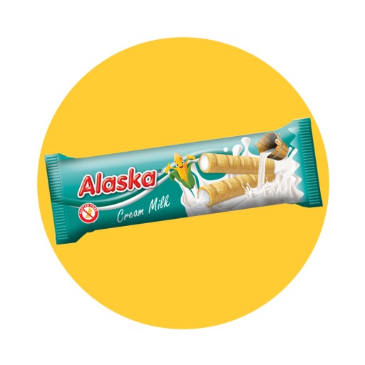 Aljašské kukuričné rolky plnené mliečnym krémom