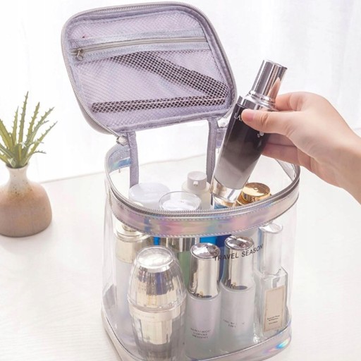 Organizér na kozmetické tašky PVC, priehľadný, vodeodolný na kozmetiku