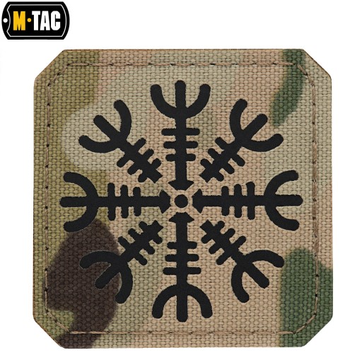 AEGISHJALMUR LASER CUT M-TAC Multicam Terror HELMET Patch-Black