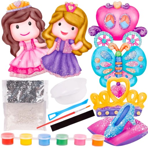 SADROVÉ MAGNETY DO CHLADNIČKY PRINCESS DIY ART SADA NA MAĽOVANIE