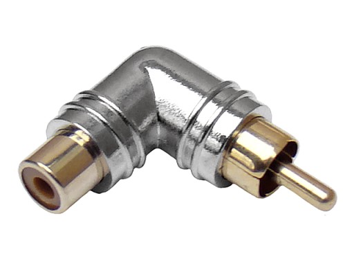 RCA/CINCH uhlový adaptér RCA/RCA zástrčka/metalizovaná zásuvka VITALCO