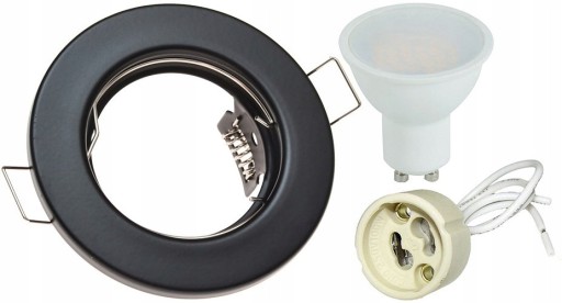 SET držiak halogénovej žiarovky + GU10 LED 5W