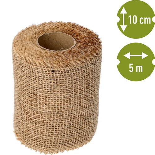 Ekologická jutová páska v kotúči 10 cm / 5 m